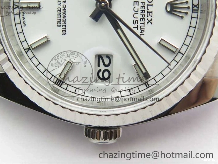 on Steel Edition 116234 Dial 36 SS 1:1 DateJust 904L White V3 SH3135 Jubilee ARF Best Bracelet 0501